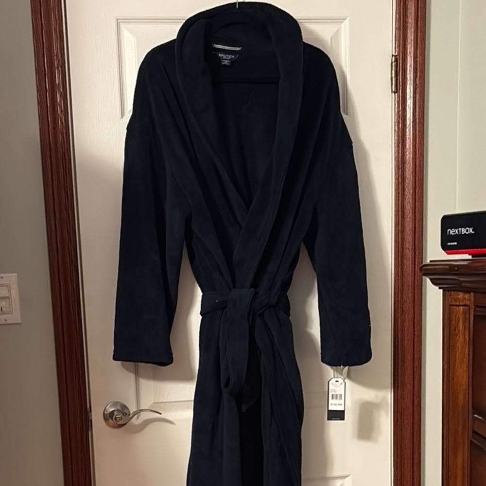 NWT Plush Navy Bathrobe